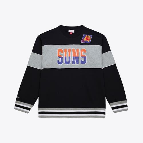 Phoenix Suns Black/Heather Gray Fleece Crewneck Sweatshirt