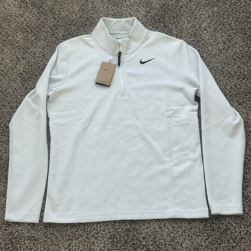 Nike Golf Victory Dri-FIT 1/2-Zip Long Sleeve Golf Top White Medium FZ7462-100