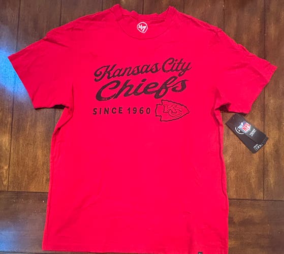'47 Brand Kansas City Chiefs Since 1960 Red NFL T Shirt Mens Medium NWT