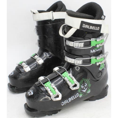 Dalbello Green Menace 4 Junior Ski Boots - Size 7.5 / Mondo 25.5 Used