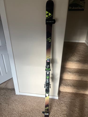 Fischer RC4 WC GS 193 cm Racing Skis With New Elan Bindings