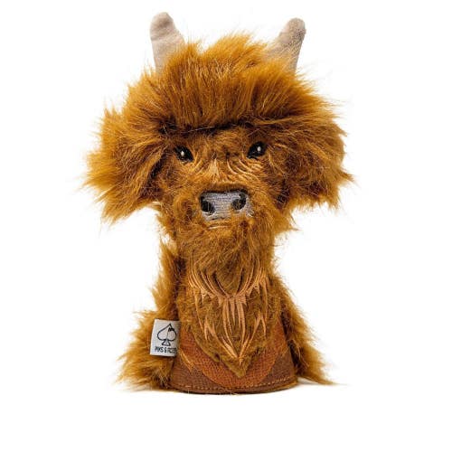 Pins And Aces Golf Highland Cow - Hybrid Cover Ultra Soft High-Pile Faux Fur NEW