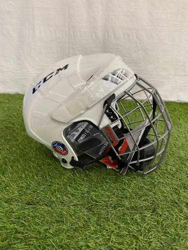 White Large CCM FitLite 60 Helmet (New)
