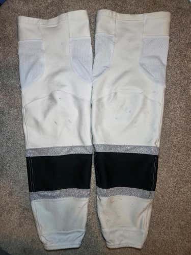 Los Angeles Kings Fanatics MiC Pro Stock Cut Proof Hockey Socks Away Size L