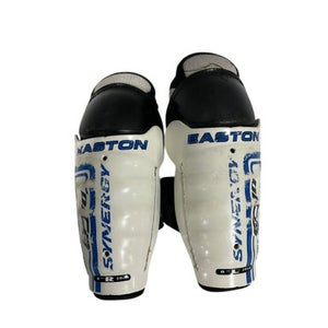 Used Easton SYNERGY EQ10 Youth Shin Guards White 8" 11847-S000032462