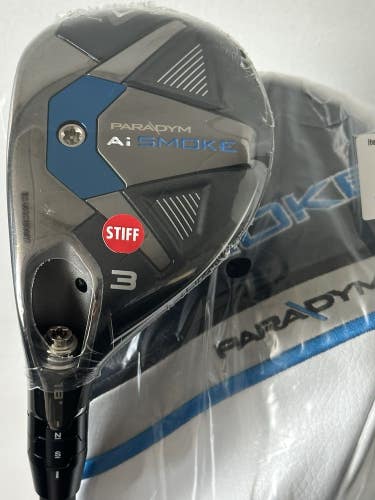 New Callaway Paradym Ai Smoke Rescue 3-Hybrid 3H 18* LEFT Hand Stiff Cypher LH