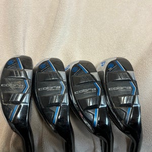 Men's Cobra T-Rail 2 Right Handed Iron set Lite Flex (4 Clubs) #7 - #9, PW Graphite Shaft (Used)
