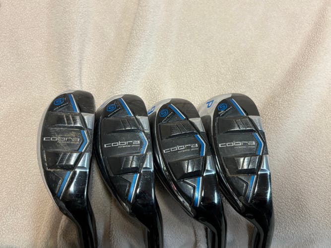 Men's Cobra T-Rail 2 Right Handed Iron set Lite Flex (4 Clubs) #7 - #9, PW Graphite Shaft (Used)