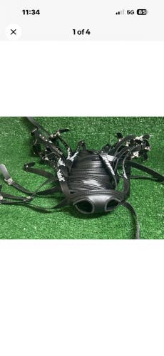 Bundle 9 RIDDELL BLACK 4 PT HIGH HOOK SOFT CHIN STRAP