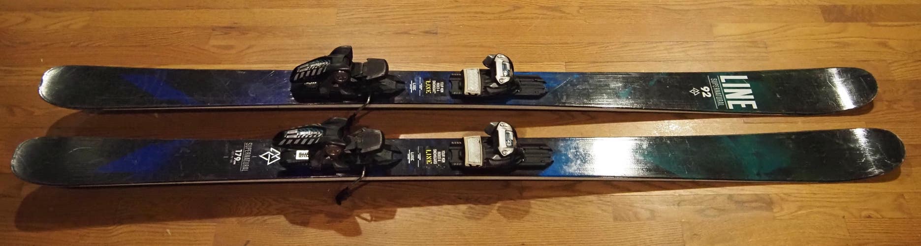Men's Powder 179 cm Line Supernatural Skis With Bindings Max Din 13 (Used)