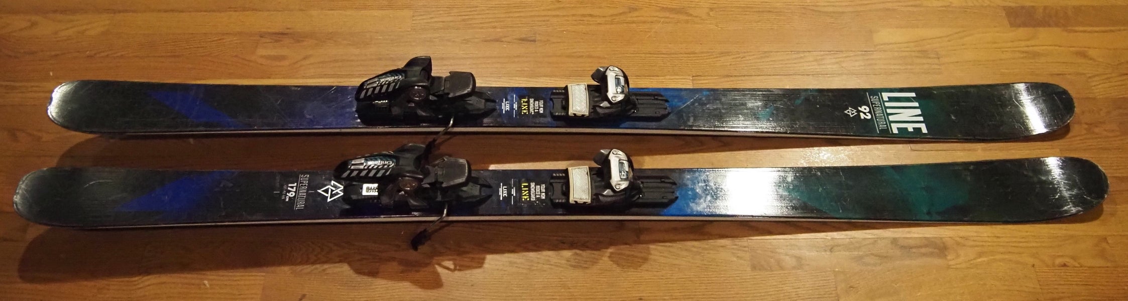 Men's Powder 179 cm Line Supernatural Skis With Bindings Max Din 13 (Used)