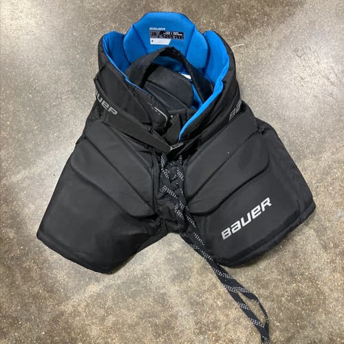 Black Junior Large Bauer GSX Hockey Goalie Pants (Used)
