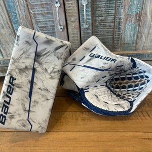 Pro Stock Bauer Supreme Shadow Pro Goalie Glove & Blocker Set