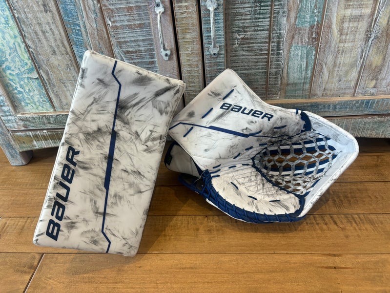 Pro Stock Bauer Supreme Shadow Pro Goalie Glove & Blocker Set