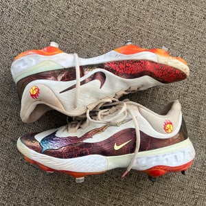 White Men's Size M 11.5 (W 12.5) Nike Alpha Huarache Elite 4 Metal (Used)