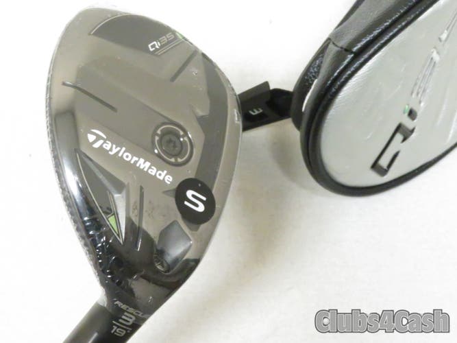 Taylormade Qi35 Rescue Hybrid 19 3H Mitsubishi Dark Waves Blue 85 Stiff +HC NEW