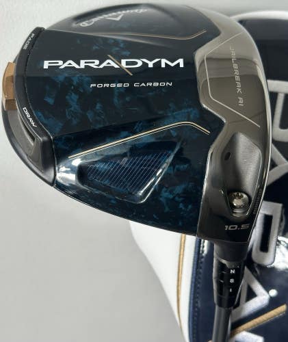 Callaway Paradym Forged Carbon Driver 10.5* HZRDUS Silver Stiff w/ Cover MINT!