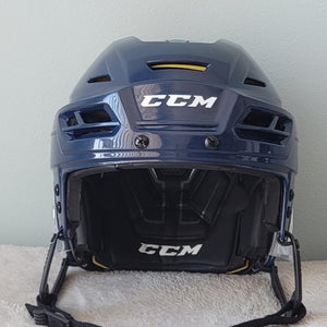Used Navy CCM Tacks 310 Senior Hockey Helmet (SR size Large)