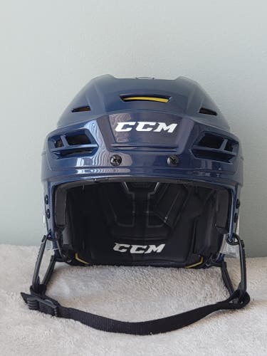 Used Navy CCM Tacks 310 Senior Hockey Helmet (SR size Large)