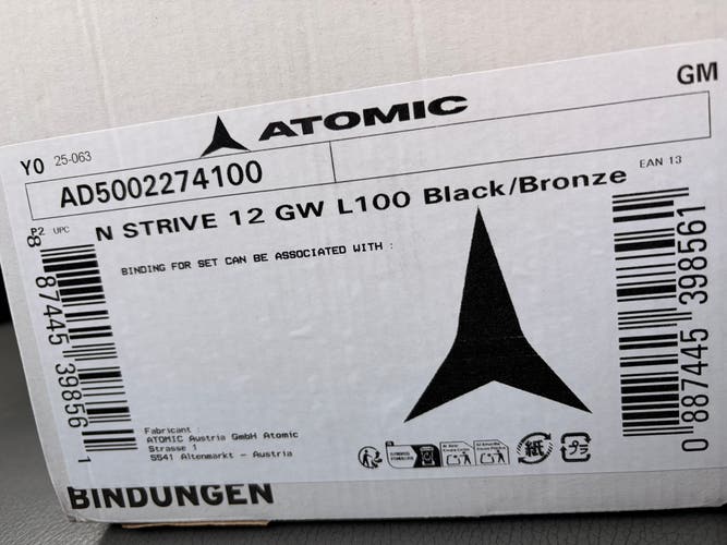 Atomic Powder Ski Bindings 105 mm Brake Width Max Din 12 (New)