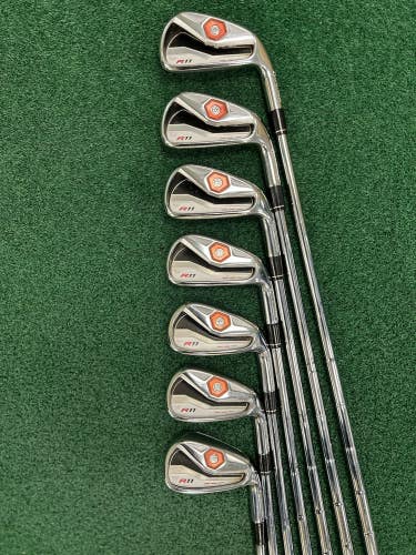 Taylormade R11 Iron Set 4-PW RH Stiff Flex Steel Shafts +1/2" Length Jumbomax XL