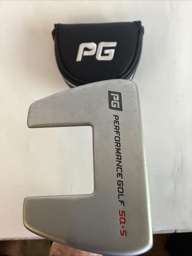 Performance Golf SQ-5 Square To Square Putter With Steel Shaft 34.5 VGC