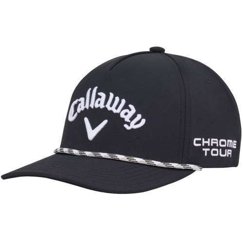 NEW 2026 Callaway Tour Authentic Rope Black Adjustable Snapback Golf Hat/Cap