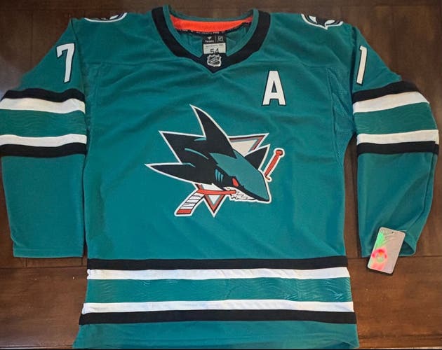 San Jose Sharks Macklin Celebrini Adult XL (54) Blue #71 NWT