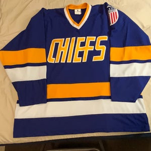 NEW Vintage Charlestown Chiefs Hockey Jersey from Mad Bros “Slap Shot Movie” XL
