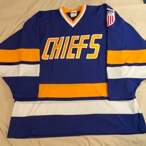 NEW Vintage Charlestown Chiefs Hockey Jersey from Mad Bros “Slap Shot Movie” XXL