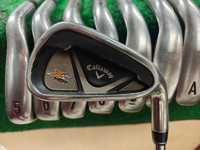 Callaway X2 Hot Golf Iron Set 4-PW,AW Stiff Flex Steel Shaft