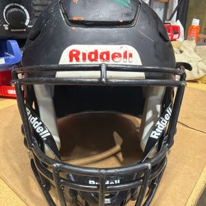 USED RIDDELL FLEX ADULT HELMET - MEDIUM - FLAT BLACK - REJECT