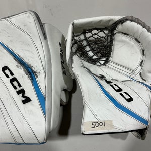 Dylan Ferguson Dinamo Minsk CCM EFlex 6 Glove And Blocker Pro Stock (Used) 5001