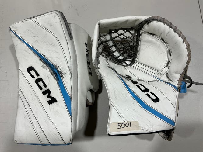 Dylan Ferguson Dinamo Minsk CCM EFlex 6 Glove And Blocker Pro Stock (Used) 5001
