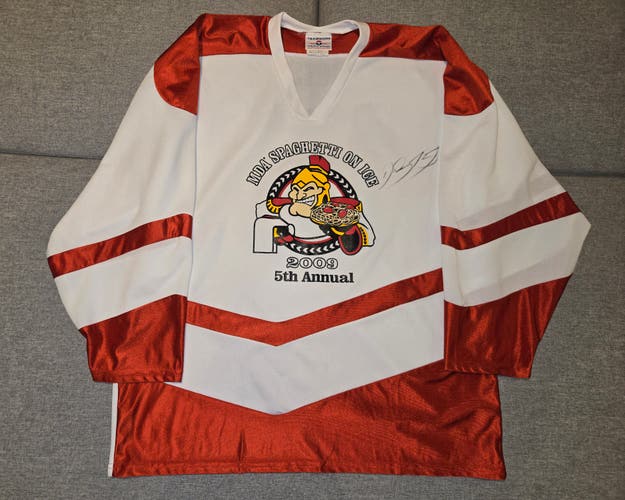 Binghamton Senators Danny Bois 2009 Spaghetti On Ice Player Worn Charity Hockey Jersey