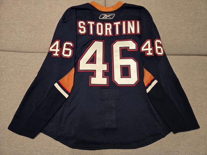 Edmonton Oilers Zack Stortini 2010-11 Game Worn NHL Hockey Jersey Size 58+