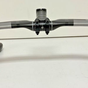 PuraRaza 40cm Aero Carbon Drop Handlebar Specialized 115mm Black Aluminum Stem