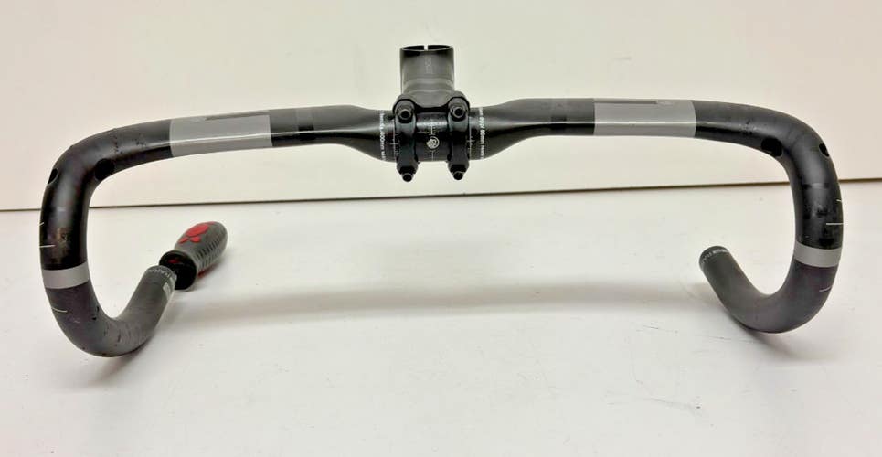 PuraRaza 40cm Aero Carbon Drop Handlebar Specialized 115mm Black Aluminum Stem