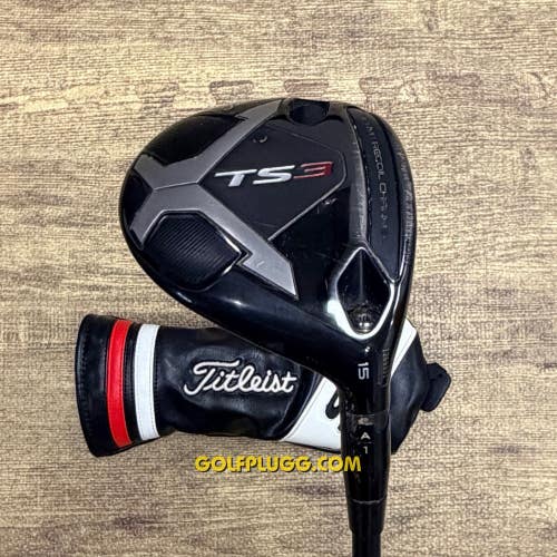 3 Wood- Titleist TS3 w/ Headcover / HZRDUS, X Stiff (2647)