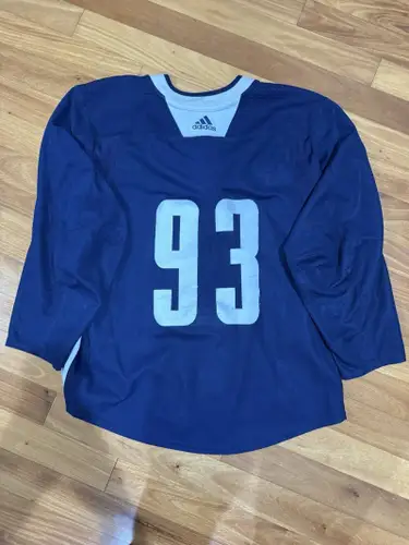 Mika Zibanejad 93 MiC Team Issued Used Worn Adidas Authentic Practice Jersey New York Rangers 56