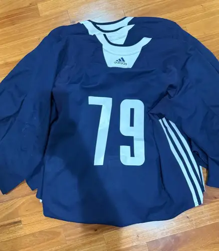 K’Andre Miller 79 MiC Team Issued Used Worn Adidas Authentic Practice Jersey New York Rangers 56