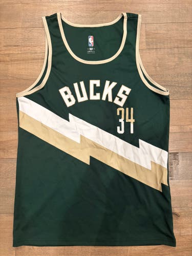 Milwaukee Bucks Giannis Antetokounmpo #34 Jersey Green, Adult Small