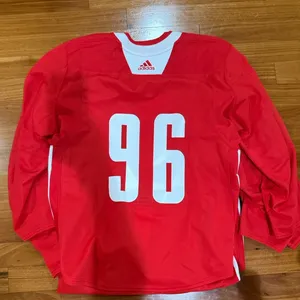 Jack Roslovic 96 New York Rangers 56 MiC Team Issued Used Worn Adidas Authentic Practice Jersey