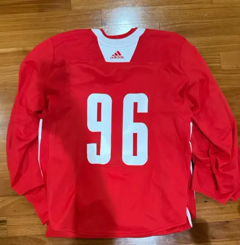 Jack Roslovic 96 New York Rangers 56 MiC Team Issued Used Worn Adidas Authentic Practice Jersey