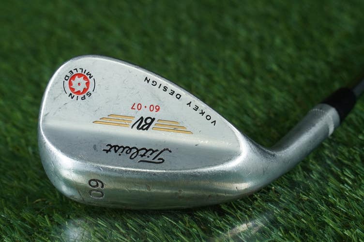Titleist BV 60 07 Wedge Lob Vokey Spin Milled Wedge Flex Steel Left Handed LH