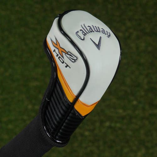 Callaway X2 Hot Hybrid Headcover Sock White / Orange / Black Changeable #'s