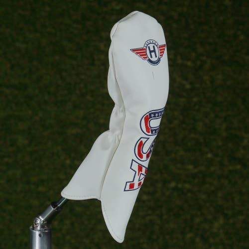 YuEagleSky Hybrid Headcover White / Blue / Red Custom USA Stars & Stripe Design