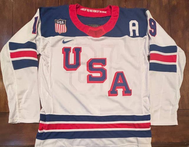 Team USA Matthew Tkachuk White Hockey Jersey Adult XL NWT