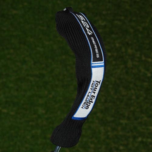 Tour Edge Hot Launch 524 Hybrid Headcover Sock Black/White/Blue Changeable #'s
