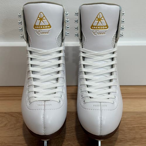 Jackson Ultima Excel JS1290 Ladies Women White Figure Ice Skates Size 4.5 C